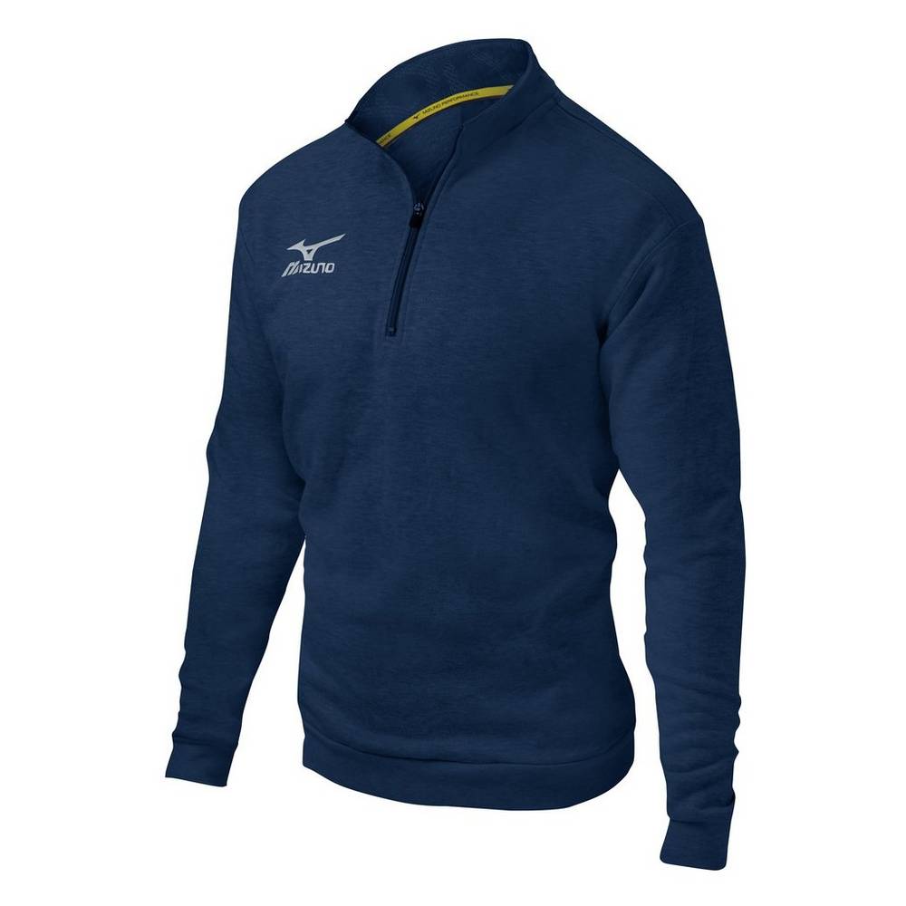 Pullover Mizuno 1/2 Cremallera Fleece Para Hombre Azul Marino 0642875-NF